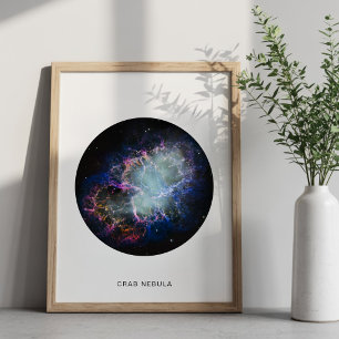 Poster Nébuleuse du Crabe en Cercle de l'Arc-en-Ciel Phot