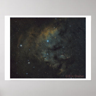 Poster Nébuleuse du crâne flamboyant - NGC 7822 - Eric Dr