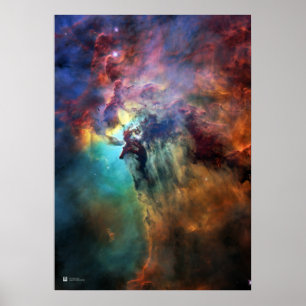 Poster Nébuleuse du lagon - Télescope spatial Hubble de l