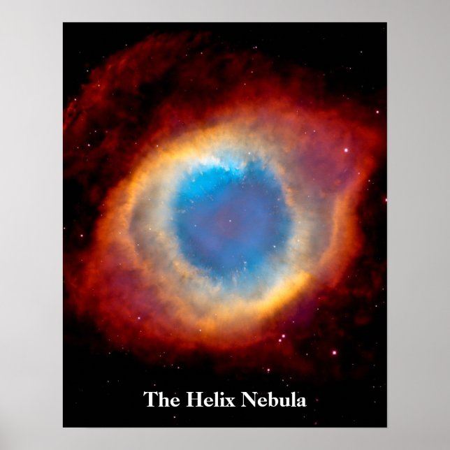 Poster Nébuleuse planétaire Hélix NGC 7293 - OEil de Dieu (Devant)