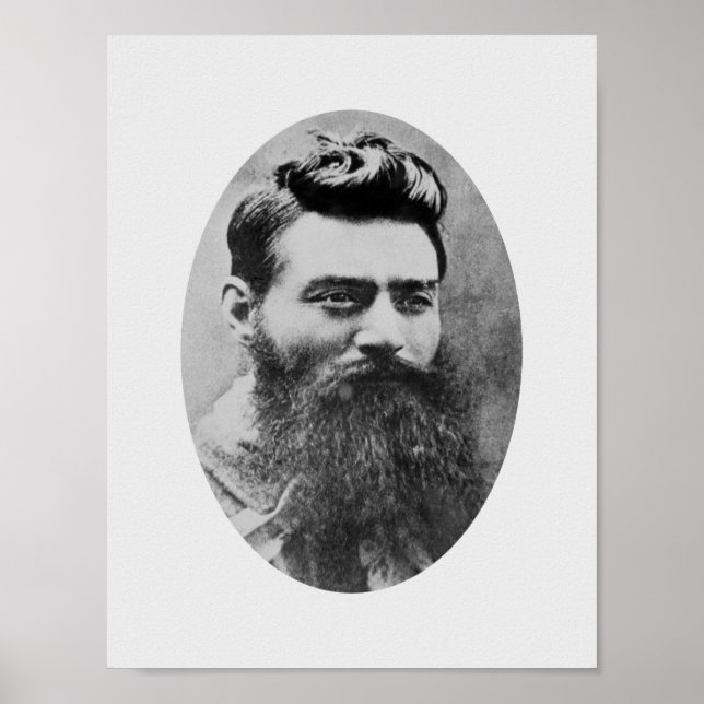 Poster Ned Kelly Mugshot - 1880 (Devant)