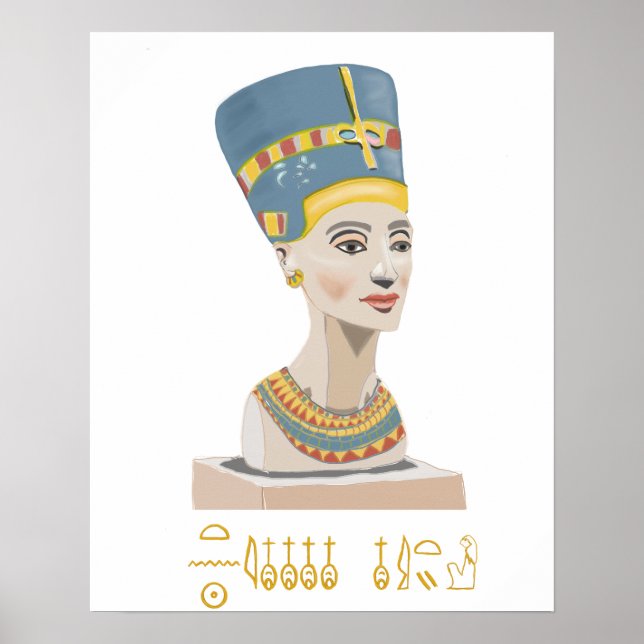 Poster Nefertiti et Cartouche 1 (Devant)