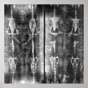 Poster Négatif Photo Linceul de Turin Crucifixion