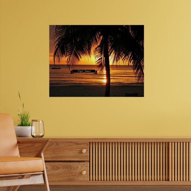 Poster Negril, coucher de soleil de Jamaïque (Salon 2)