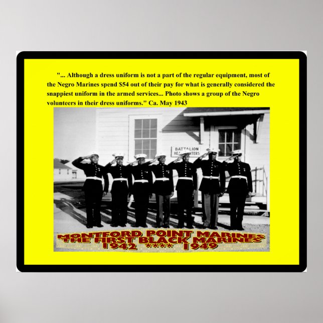 Poster Negro Marines dépense 54 $ sur (Devant)