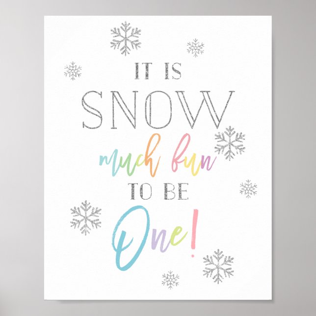 Poster Neige beaucoup amusant | Arc en ciel | 1er signe d (Devant)