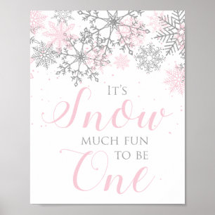Poster Neige beaucoup amusant être un signe d'anniversair