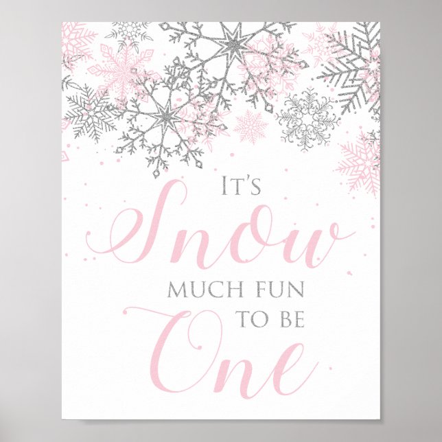 Poster Neige beaucoup amusant être un signe d'anniversair (Devant)