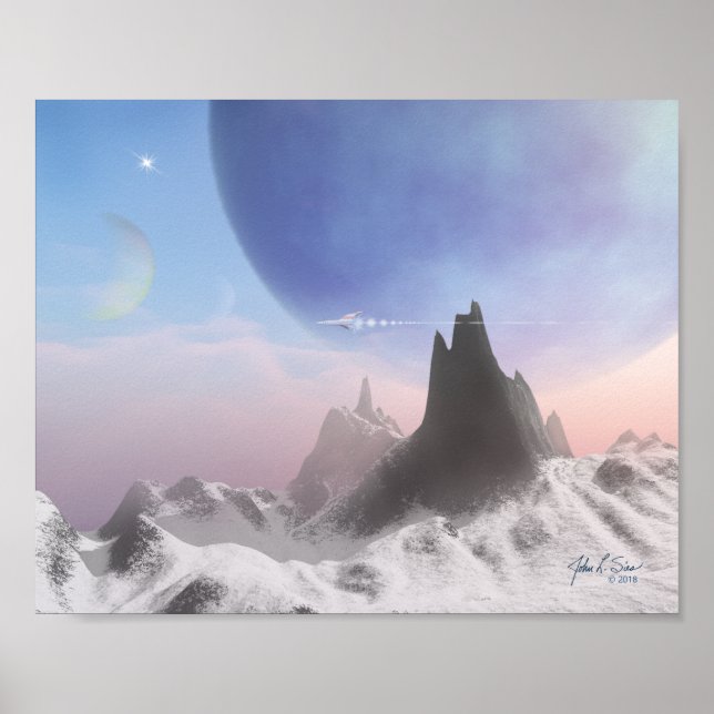 Poster Neige bleue (10 x 8) (Devant)