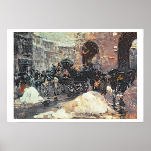 Poster Neige dans la ville