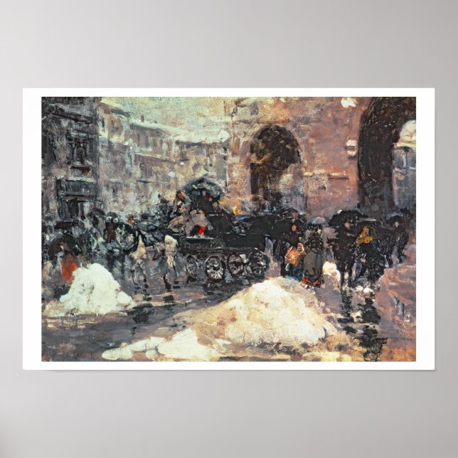 Poster Neige dans la ville (Devant)