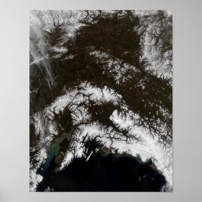 Poster Neige dans le centre sud de l'Alaska (Devant)