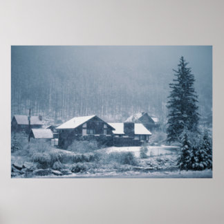 Poster Neige Dans Les Imprimés En Aspen