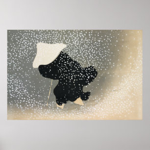 Poster Neige de Momoyogusa (vers 1909) par Kamisaka Sekka