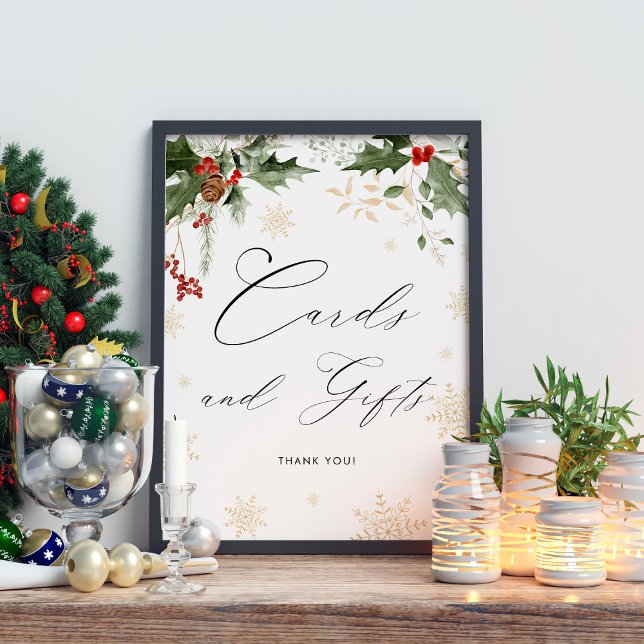 Poster Neige en amour Cartes et souhaits Fête des mariées (Créateur téléchargé)