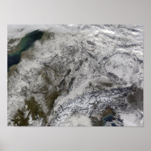 Poster Neige en Europe