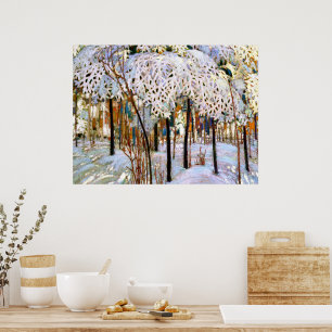 Poster Neige en octobre, art,