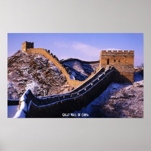 Poster Neige sur la Grande Muraille de la Chine