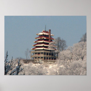 Poster Neige sur la pagode