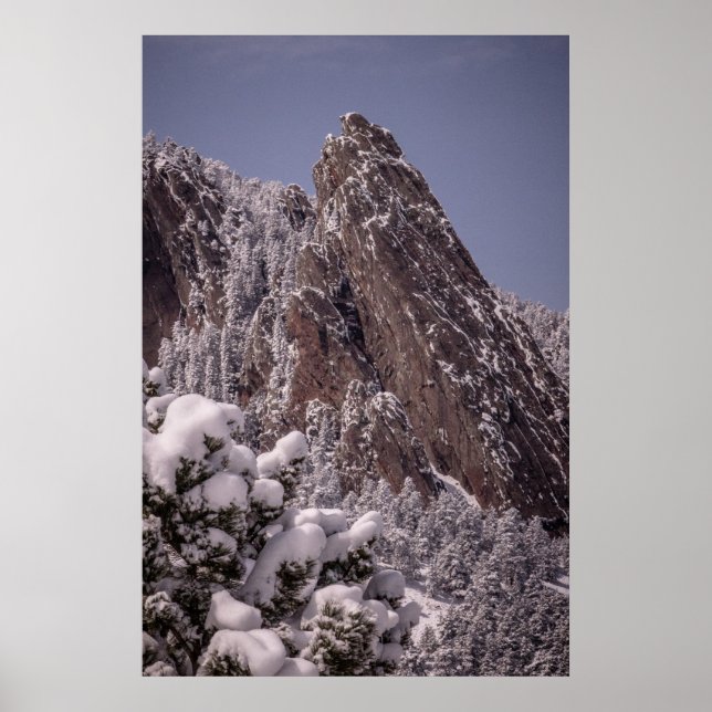 Poster Neige sur les Flatirons (Devant)