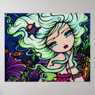 Poster Nelli Mermaid Imaginaire tropical