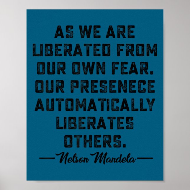 Poster Nelson Mandela's Motivational Quote  (Devant)