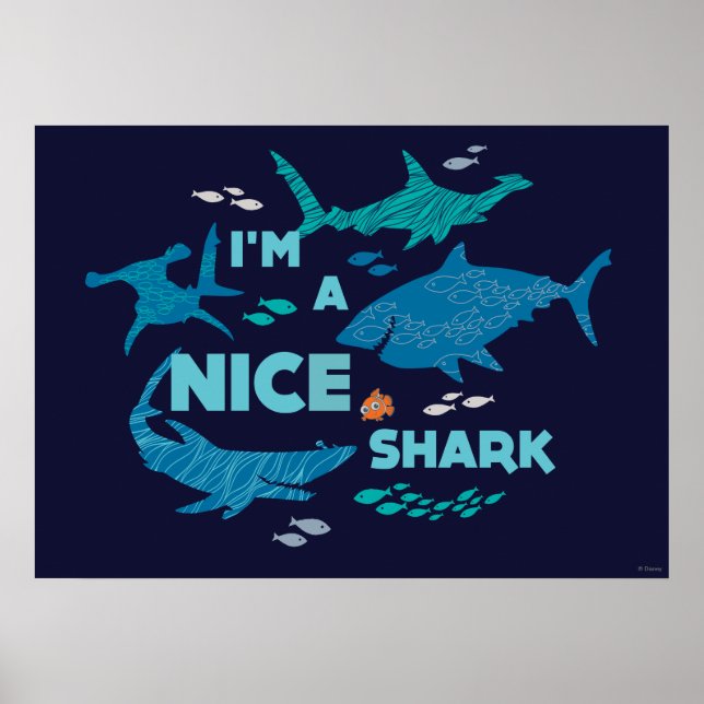 Poster Nemo et requins - Je suis un bon requin (Devant)
