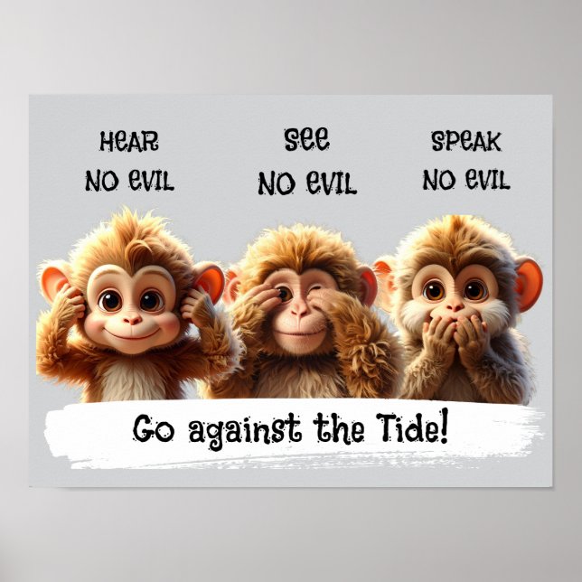 Poster N'entendez aucun mal Ne voyez aucun mal Ne parlez  (Devant)