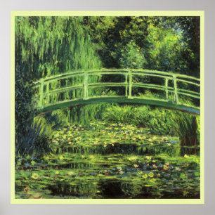 Poster Nénuphars blancs par Claude Monet, art vintage