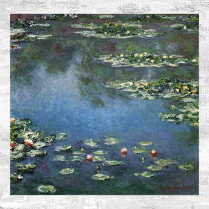 Poster Nénuphars de Claude Monet, Fleurs Vintages