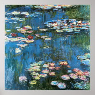 Poster Nénuphars par Claude Monet, impressionisme vintage