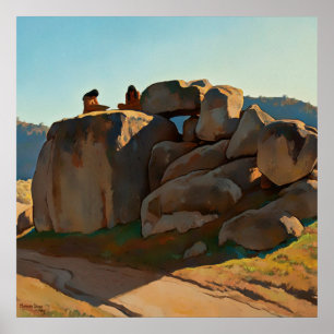 Poster "Néolithic Afternoon" par Maynard Dixon