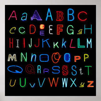 Poster Neon Alphabet : L'original