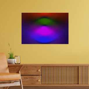 Poster Neon Blue Purple Green Orange Abstrait
