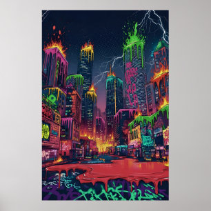 Poster Neon City Art