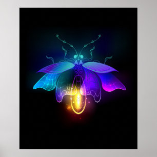 Poster Neon Firefly sur noir