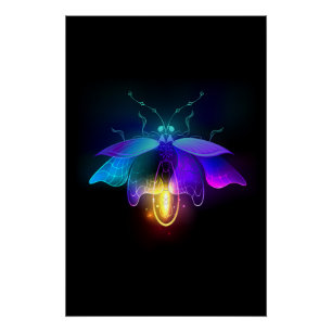 Poster Neon Firefly sur noir