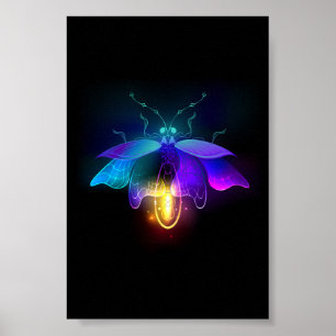 Poster Neon Firefly sur noir