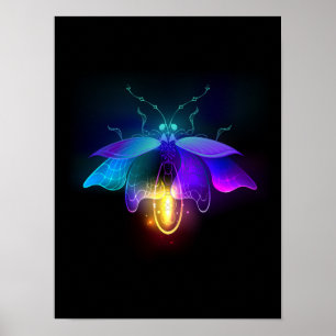Poster Neon Firefly sur noir