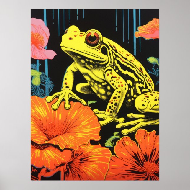 Poster Neon Frog : Une symphonie en fleurs (Devant)