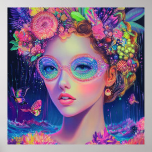 Poster Neon Garden Goddess