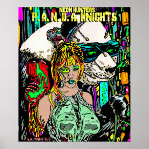 Poster Neon Hunters : P. A. N. D. A. Knights