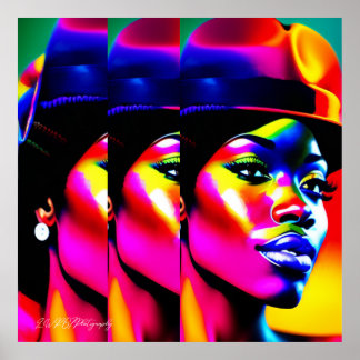 Poster NEON MUSE: Electric Iridescence