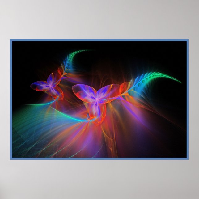 Poster Neon Orchids (Devant)
