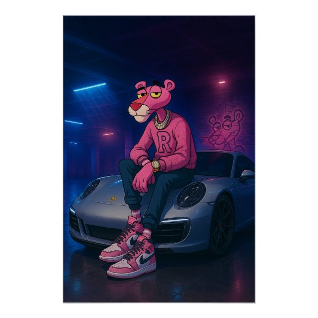 Poster Neon Panther Night Shift (Devant)