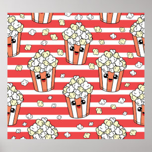 Poster Neon Popcorn Motif pour enfants