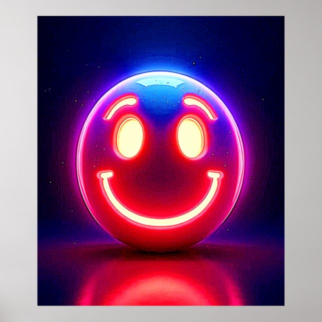 Poster Neon Smile : Joyeux Feu (Devant)