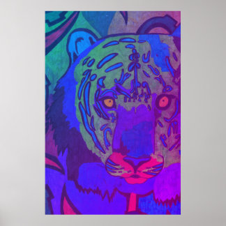 Poster Neon Tiger BlackLight