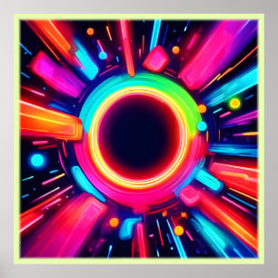 Poster Neon Vortex de l'Art Lumière