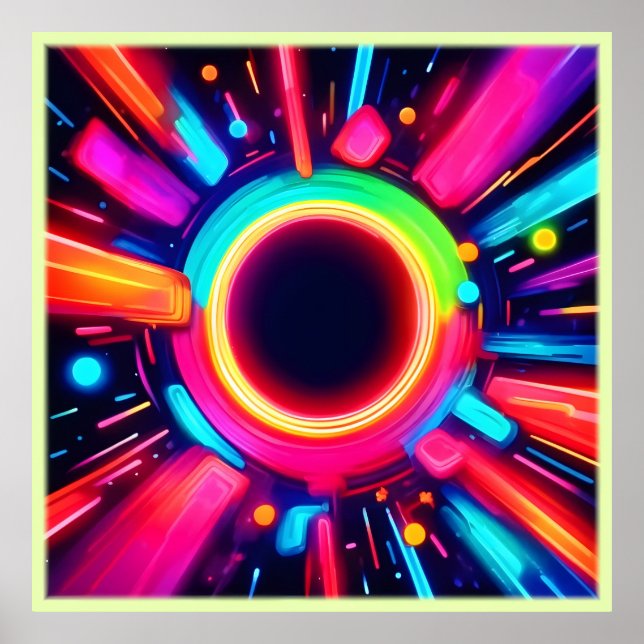 Poster Neon Vortex de l'Art Lumière (Devant)